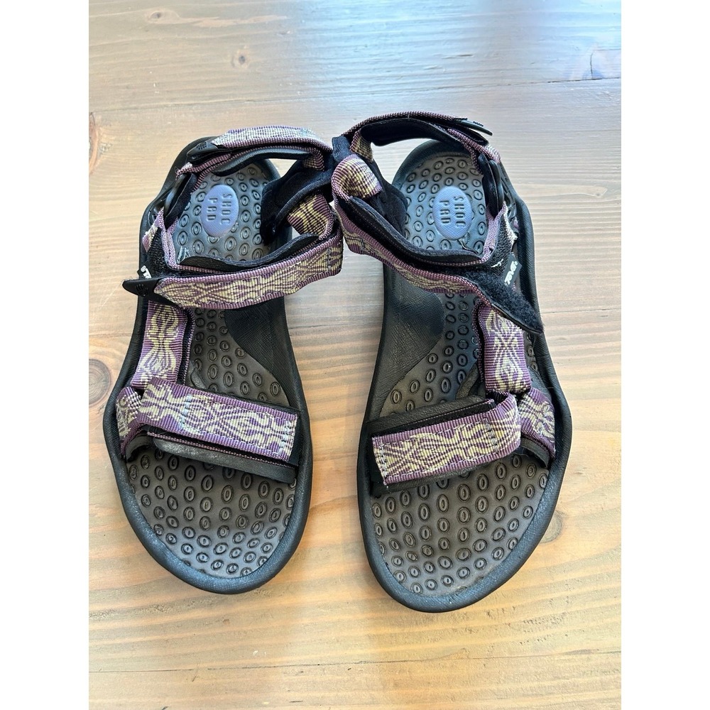 Teva Women's Sandals - Black and Purple Pattern